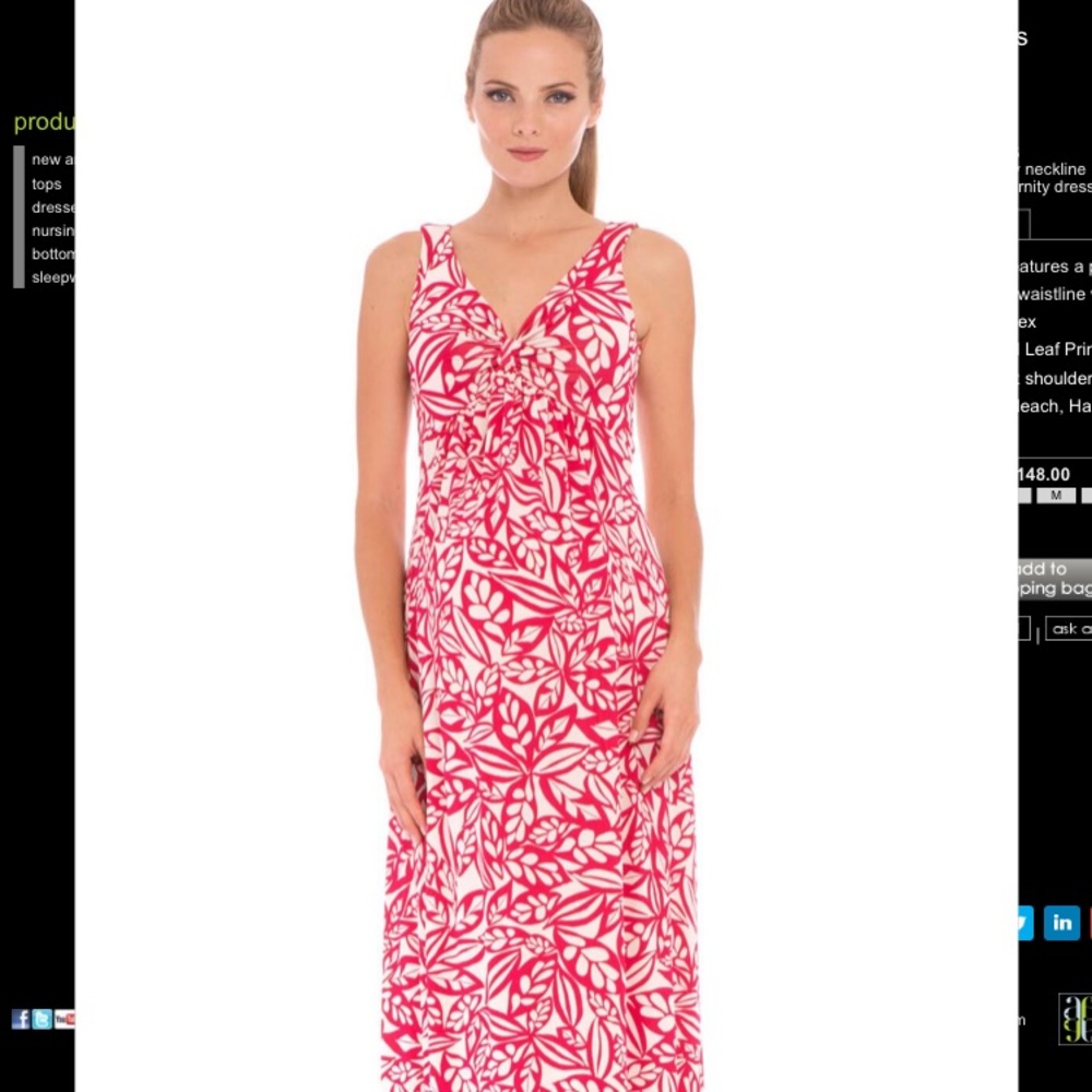 NWT Olian Maternity Maxi Dress Small